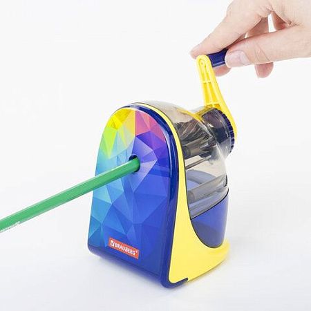 Точилка механическая BRAUBERG "MULTICOLOR", корпус с печатью, 228489 