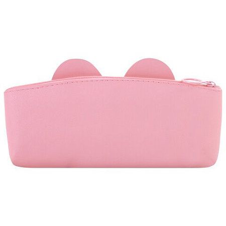 Пенал ЮНЛАНДИЯ ЮНИОР, 1 отделение, искусственная кожа, Pink bear, 20х9х7 см, 273818 