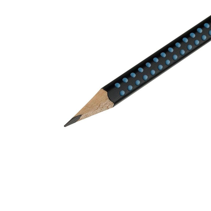 Карандаш ч/г Faber-Castell "Grip 2001 Two Tone", HВ, заточен., черный/голубой 
