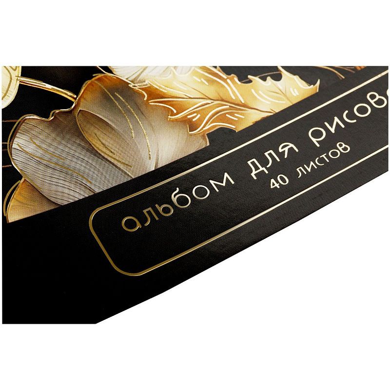 Альбом для рисования 40л., А4, на скрепке BG "Это искусство", тиснение фольгой