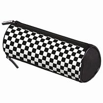 Пенал мягкий BRAUBERG, 3 отделения, нейлон, 21х7х7 см, Black&white, 273582
