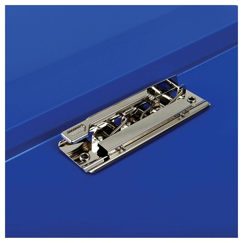 Папка с боковым зажимом СТАММ "Стандарт" А4, 17мм, 700мкм, пластик, синяя 