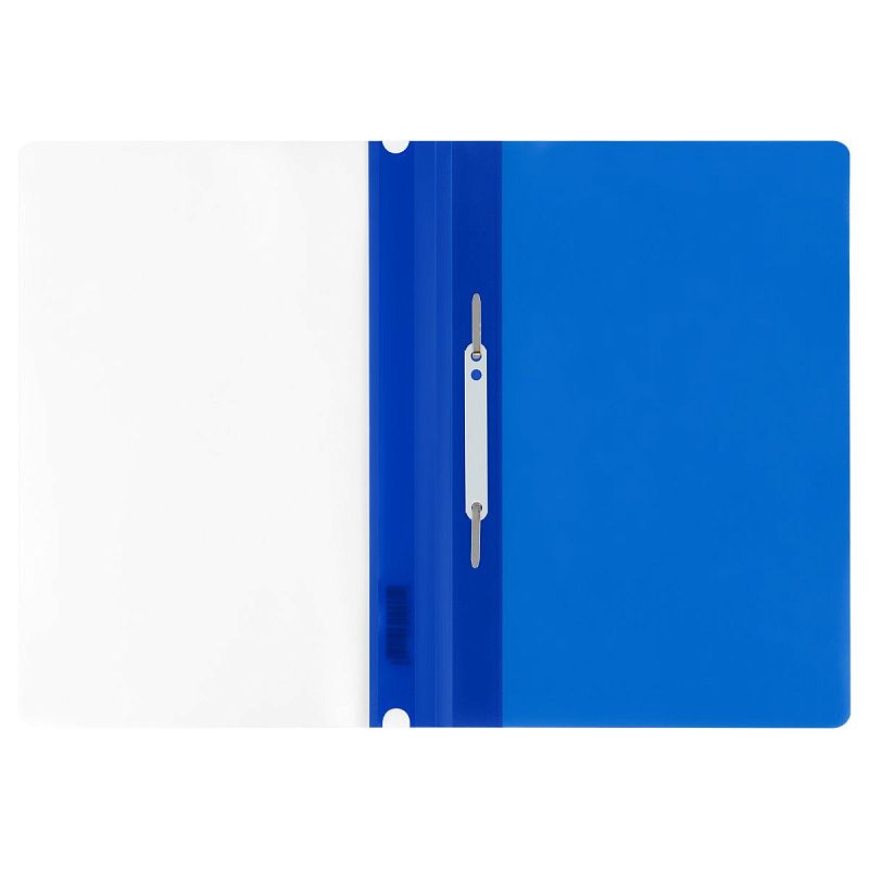 Папка-скоросшиватель пластик. СТАММ А4, 120мкм, синяя с прозр. верхом 