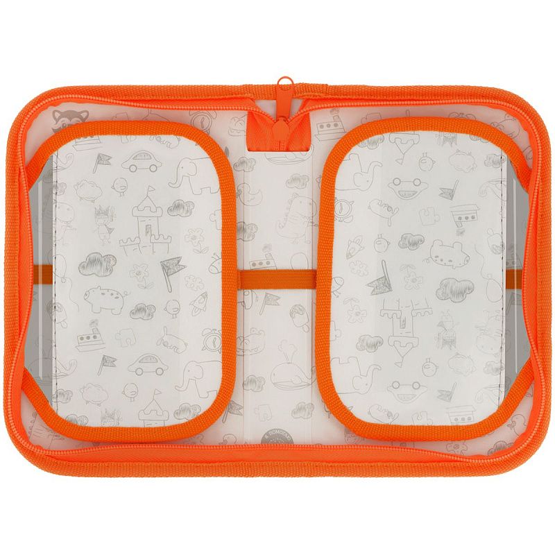 Пенал 1 отделение, 210*130 Мульти-Пульти "Чебурашка", две откидные секции, ткань 