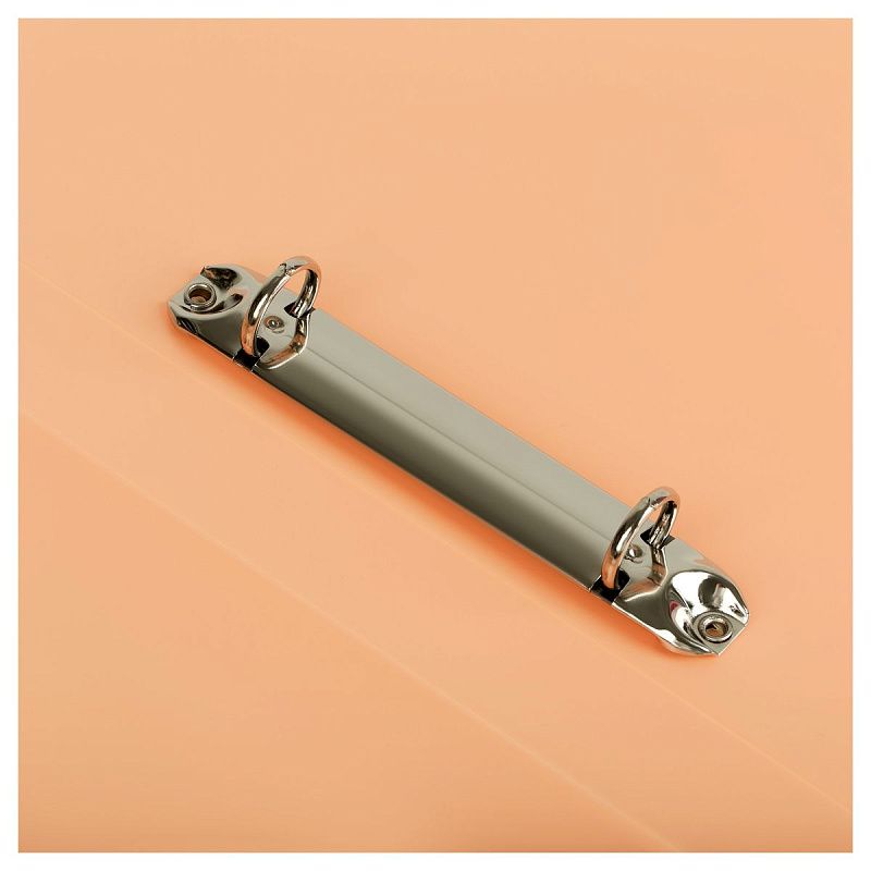 Папка на 2 кольцах СТАММ "Акцент" А4, 25мм, 800мкм, пластик, персиковая 