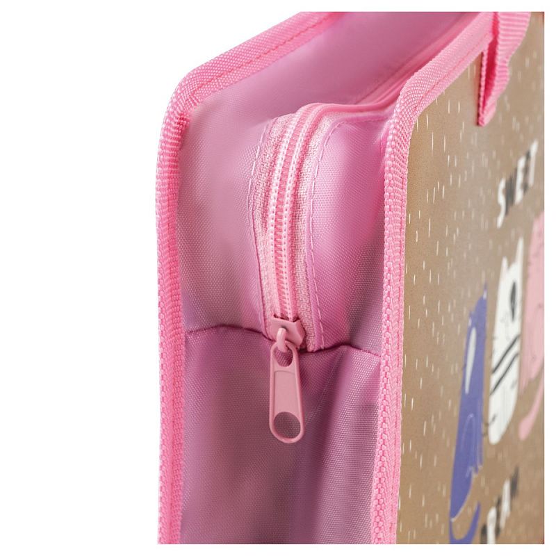 Папка с ручками А4 ArtSpace "My Pets", пластик, на молнии, 70мм 