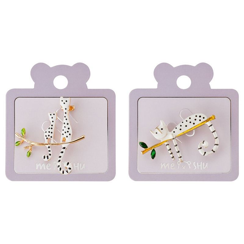 Набор брошей MESHU "Wild cat", 2шт, европодвес