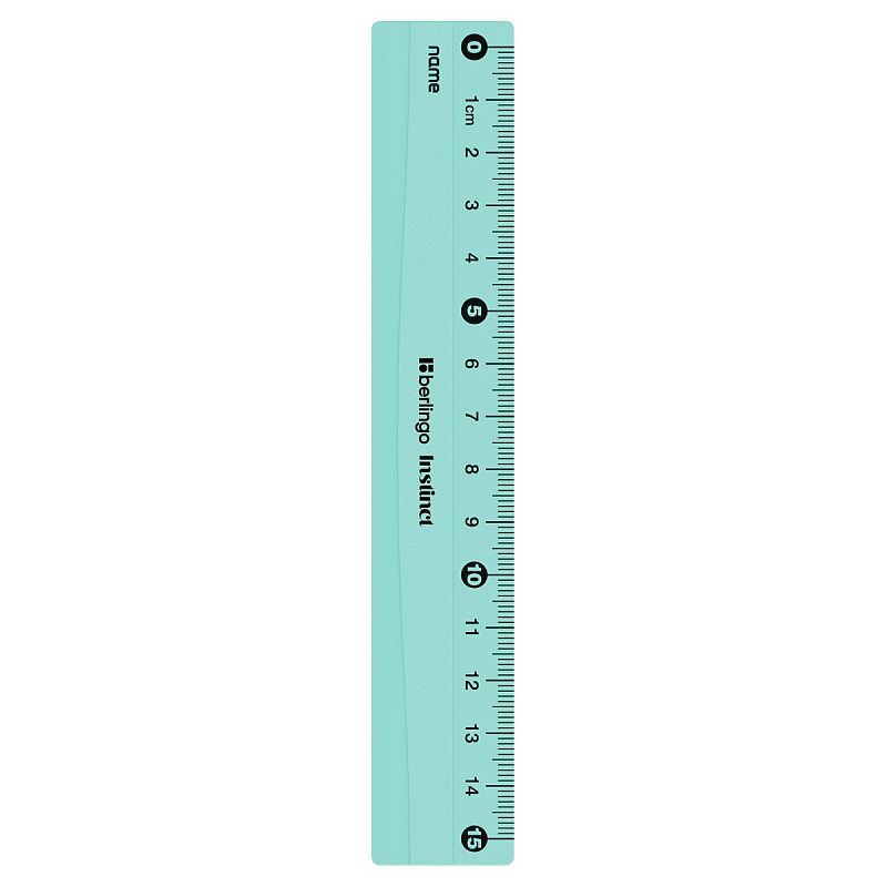 Линейка 15см Berlingo "Instinct", пластиковая, ассорти, европодвес 