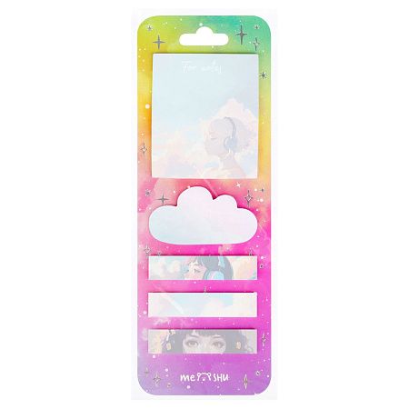 Флажки-закладки и самоклеящиеся блоки в наборе MESHU "Kawaii dreams", 20л., европодвес
