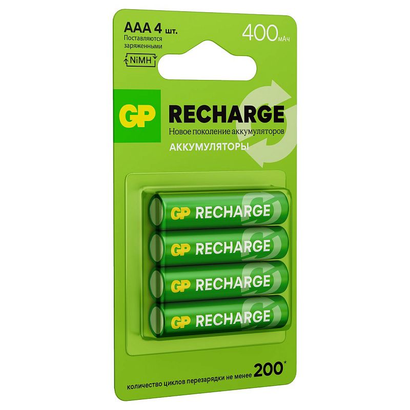 Аккумулятор GP AAA (HR03) 400mAh 4BL