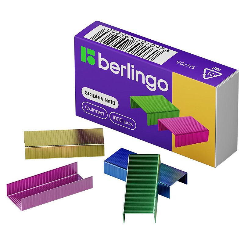 Набор Berlingo "Fuze": степлер №10 до 15л., зеленый; антистеплер; скобы №10; блистер