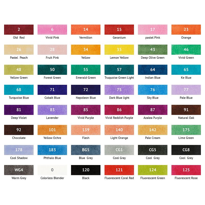 Набор двусторонних маркеров для скетчинга ArtSpace 48цв., основные цвета, пулевид./скош.