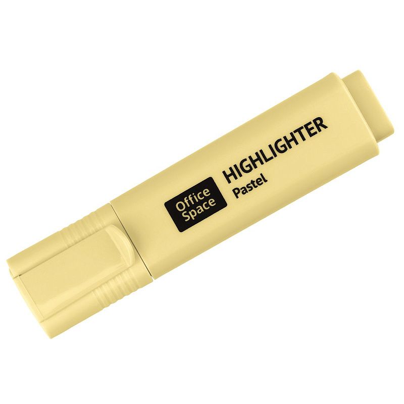 Текстовыделитель OfficeSpace пастельный цвет, желтый, 1-5мм 