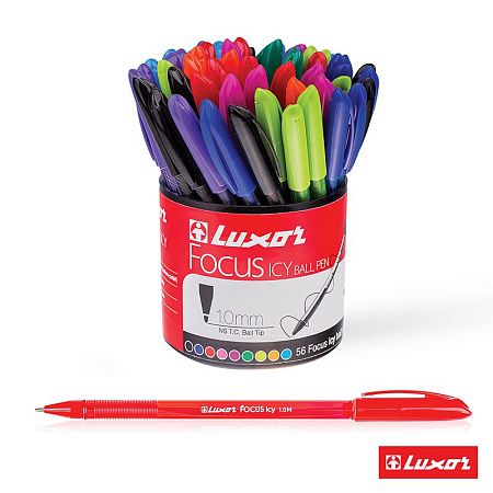 Ручка шариковая Luxor "Focus Icy" ассорти, 1,0мм 