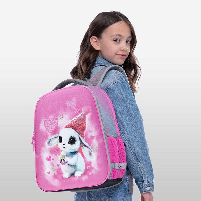 Ранец Berlingo Expert Mini "Dreamy Bunny" 36*27*14см, 2 отделения, 2 кармана, анатомическая спинка 