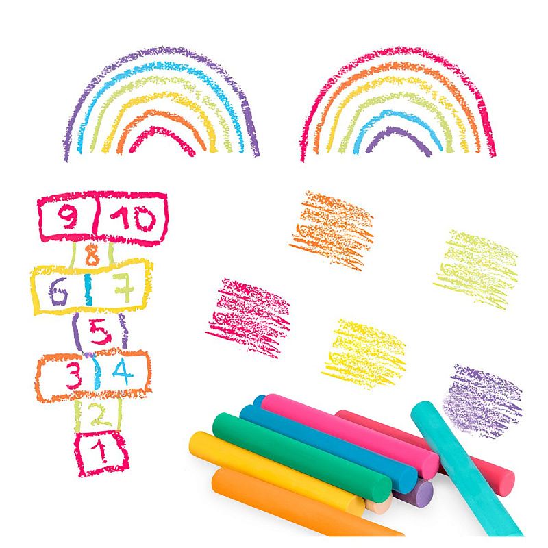 Мелки цветные JOVI, 10цв., круглые, картонная коробка, европодвес 