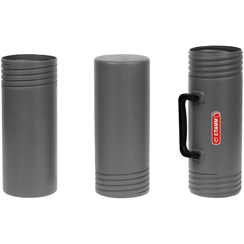 Тубус А1 СТАММ, с ручкой 3-х секционный, серый 