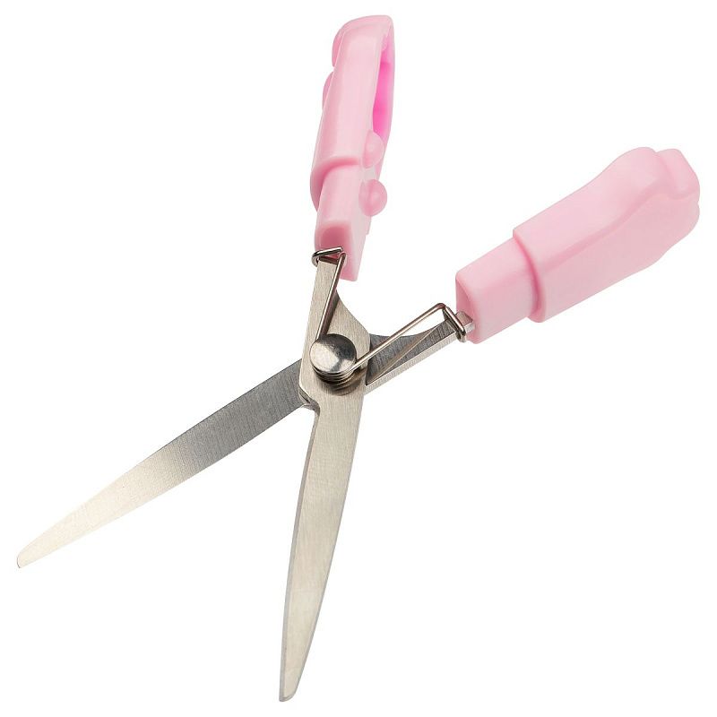 Ножницы детские маленькие MESHU "Paw", 8,7см, складные в футляре, блистер, европодвес