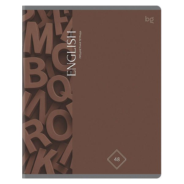 Тетрадь предметная 48л. BG "Гармония знаний" - Английский язык, soft-touch ламинация