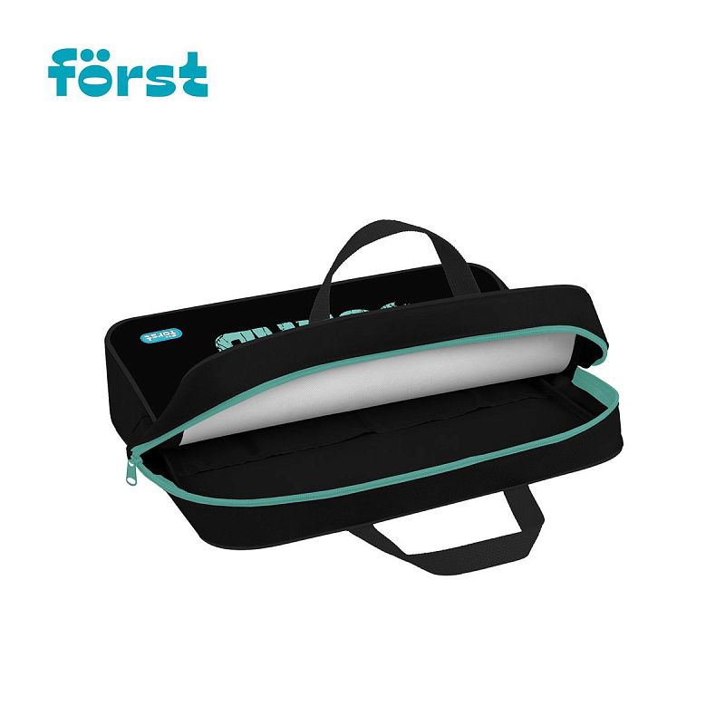 Папка текстильная с ручками 1 отделение, А4 Först "Skateboard", 350*265*80мм, текстиль, на молнии 