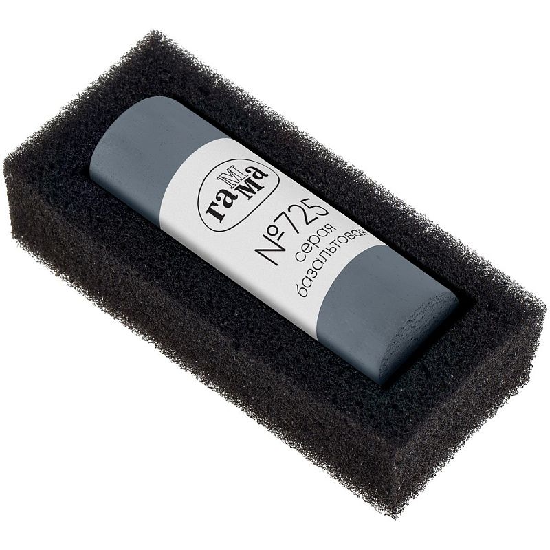 Пастель художественная Гамма, серая базальтовая № 725, штучная, картон. упаковка