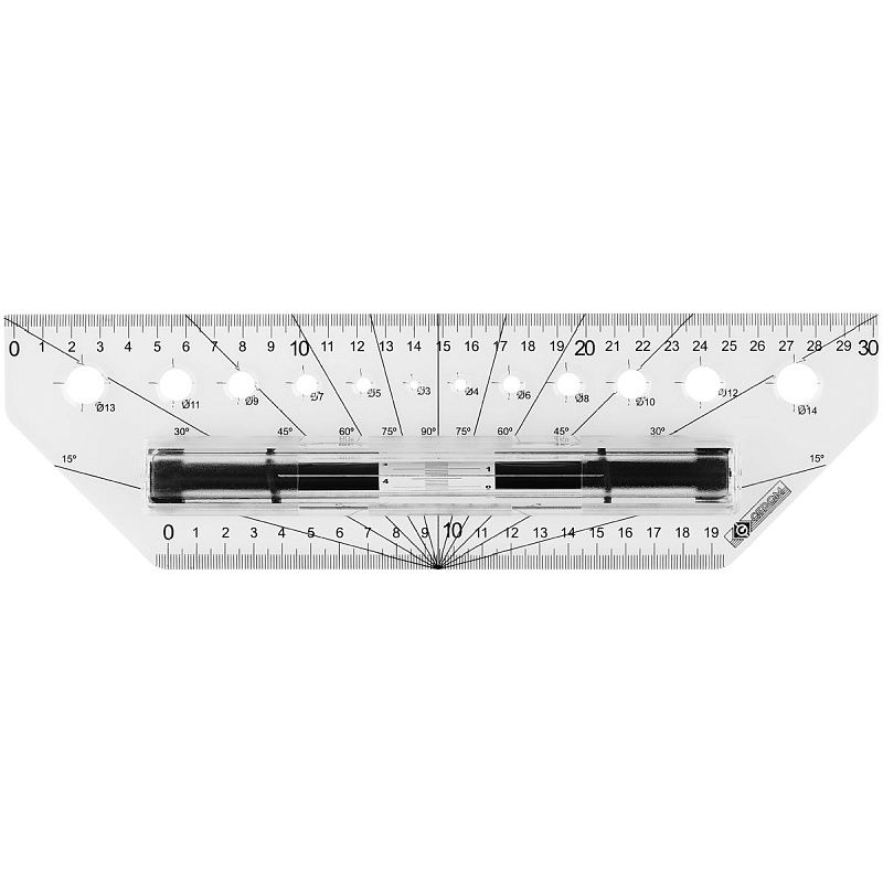 Рейсшина 30см ArtSpace, металлический ролик 