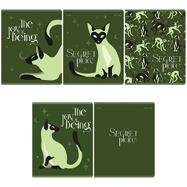 Тетрадь 48л., А5, клетка BG "Secret Place", матовая ламинация, тиснение фольгой