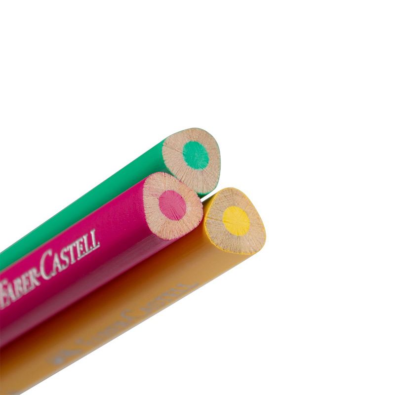 Карандаши цветные Faber-Castel "Sparkle", 12 цв., трехгран., метал. короб