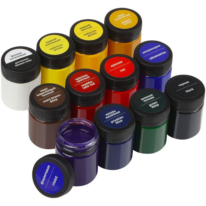 Гуашь художественная Гамма "Старый мастер" "Юбилейная", 12 цветов, 40мл, картон.упак.