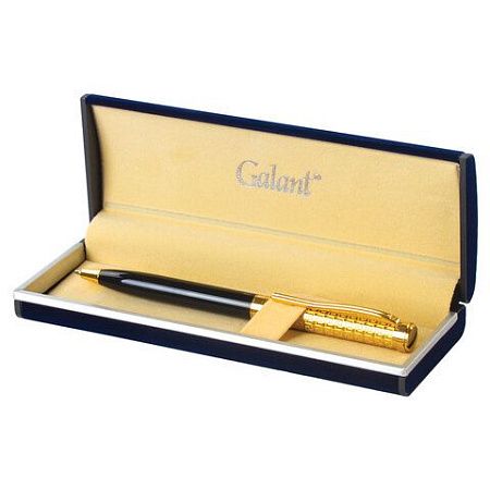 Ручка подарочная шариковая GALANT "Empire Gold", корпус черный с золотистым, золотистые детали, пишущий узел 0,7 мм, синяя, 140960 