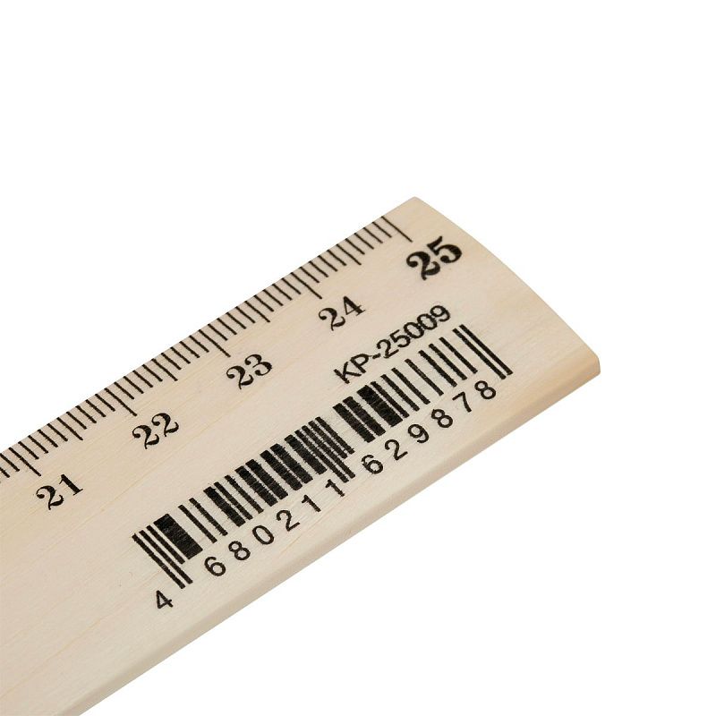Линейка 25см Красин "Стандарт", дерево 