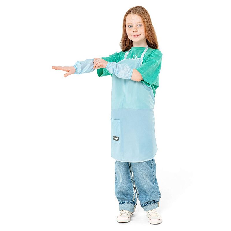 Фартук с нарукавниками Först, 65*54см, карман, серо-голубой 
