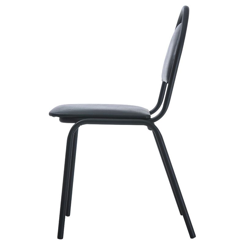 Стул Фабрикант "Стандарт" PV, 1, BL, каркас черный, обивка кожзам черный