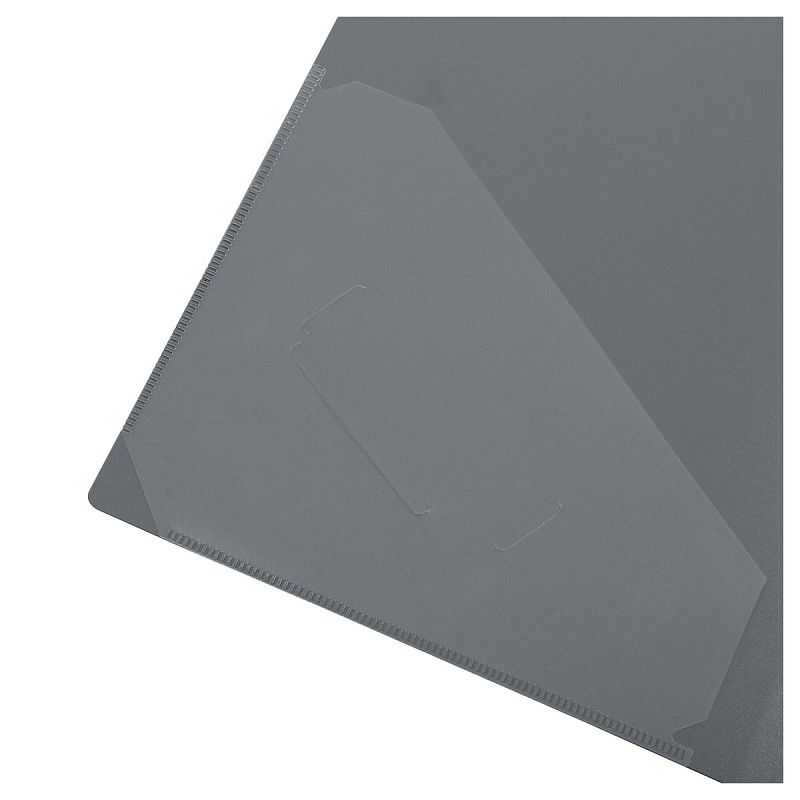 Папка на 2 кольцах СТАММ "Стандарт" А4, 40мм, 700мкм, пластик, серая 