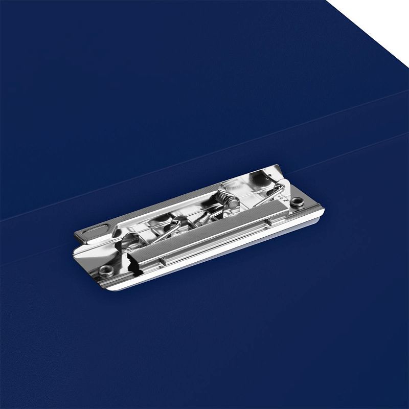 Папка с боковым зажимом СТАММ "Диагональ" А4, 17мм, 700мкм, пластик, сапфир 