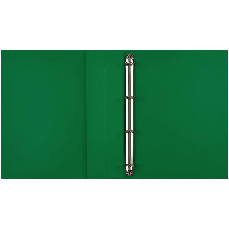 Папка на 4 кольцах СТАММ "Кристалл" А4, 40мм, 700мкм, пластик, зеленая 