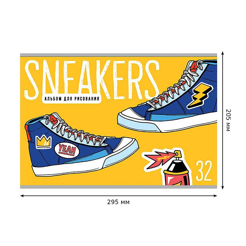 Альбом для рисования 32л., А4, на скрепке BG "Action", эконом