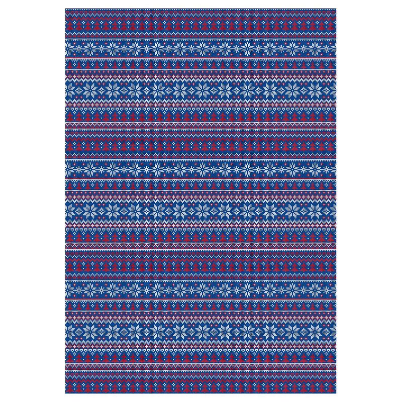 Упаковочная бумага глянц. 70*100см, MESHU "Nordic", 80 г/м2, ассорти, 5 дизайнов