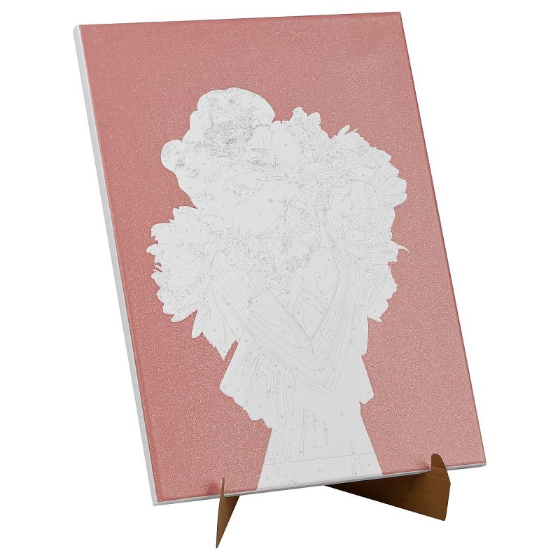 Картина по номерам на холсте с глиттером ТРИ СОВЫ "Тайна взгляда", 30*40, с акриловыми красками и кистями