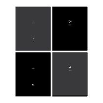 Тетрадь 48л., А5, клетка BG "Monocolor. Black. Concise", soft-touch ламинация, тиснение фольгой