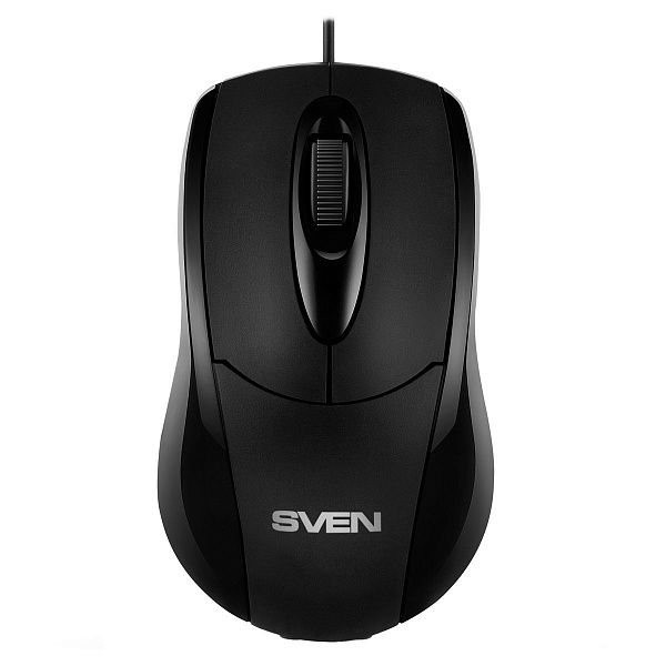 Мышь Sven RX-110, USB, черный, 2btn+Roll