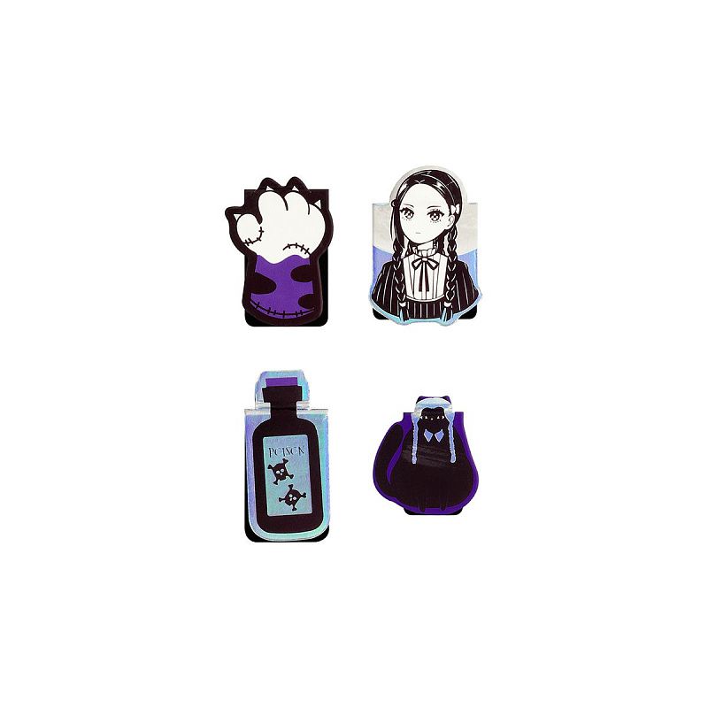 Закладки магнитные для книг, 4шт., MESHU "Catsday", матовая ламинация, фольга 