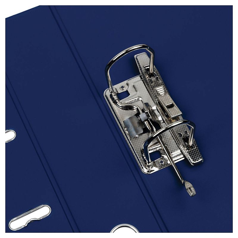 Папка-регистратор OfficeSpace, 70мм, ПВХ, с карманом на корешке, синяя 