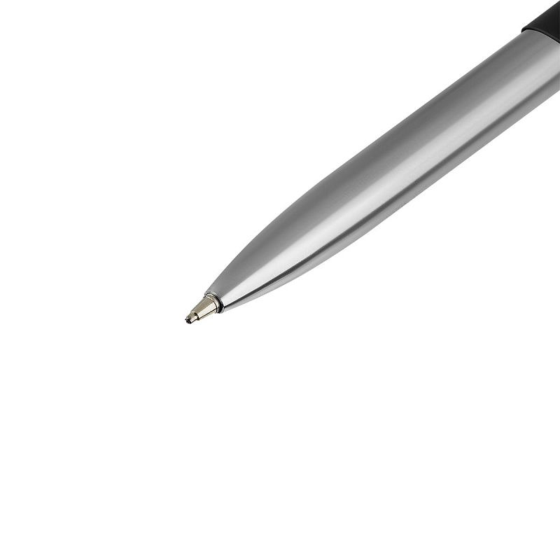 Ручка шариковая Luxor "Gemini" синяя, 0,7 мм, корпус черный/хром, кнопочный механизм, футляр 