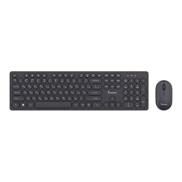 Комплект беспроводной клавиатура + мышь Smartbuy ONE 328327AG, USB, черный