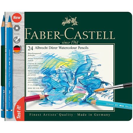 Карандаши акварельные художественные Faber-Castell "Albrecht Dürer", 24цв., метал. коробка