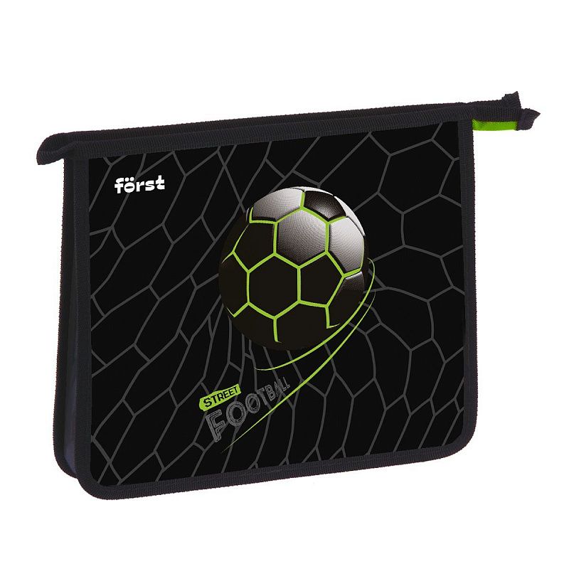 Папка для тетрадей 1 отделение, А5 Först "Street Football" , 240*205*40 мм, пластик, на молнии
