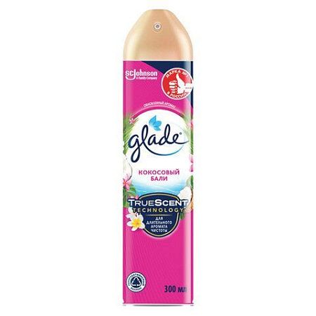 Освежитель воздуха аэрозольный 300мл GLADE "Кокосовый Бали", 864981 