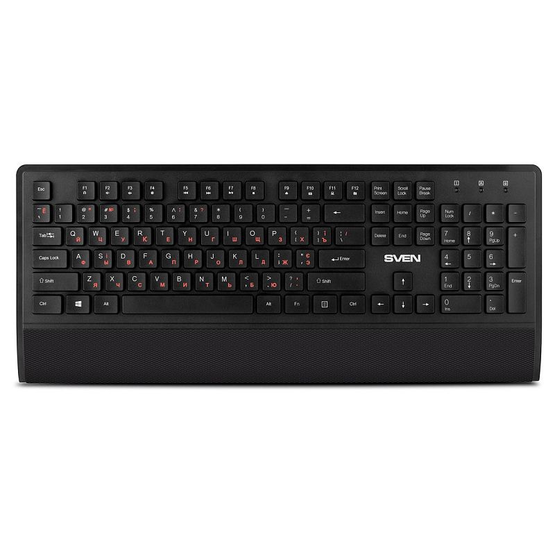 Комплект беспроводной клавиатура + мышь + коврик Sven KB-C3800W, USB, черный