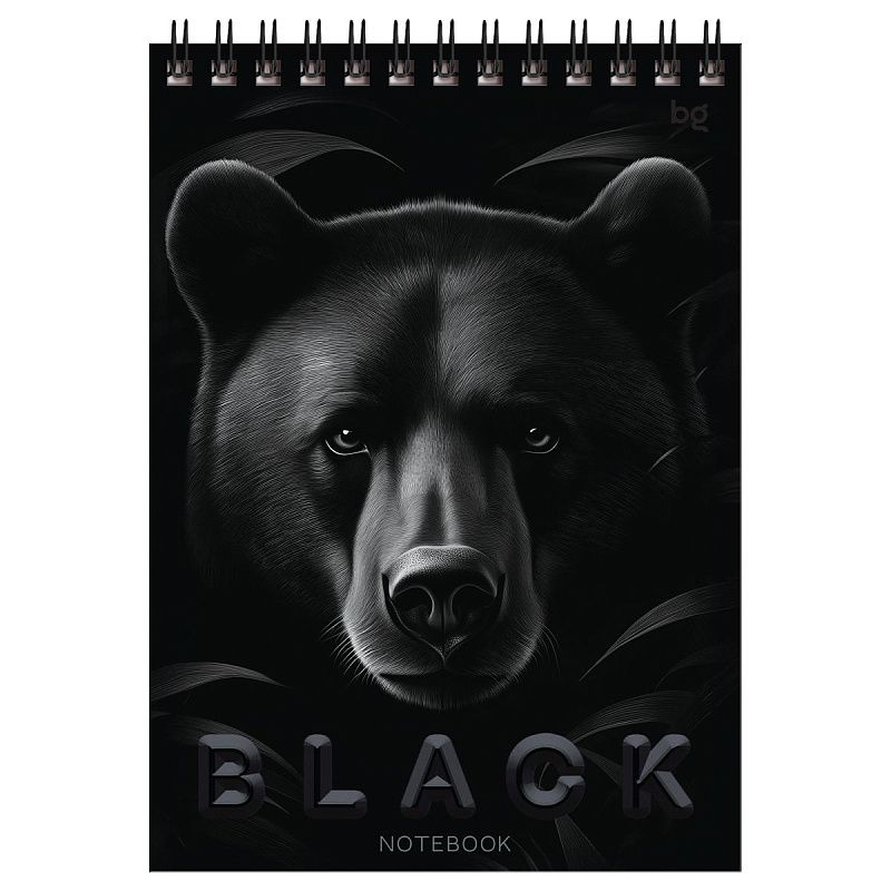 Блокнот А5 40л. на гребне BG "Just black"